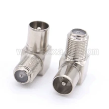 ТВ штекер F Женский Джек 90 градусов голова Тип изгиба кабель коннектор для ТВ антенны