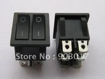 

30 pcs Black ON/OFF DPDT Rocker Switch KCD3 6 Terminal
