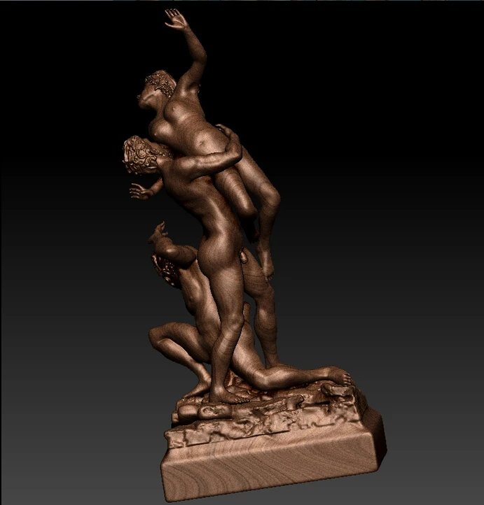 Новый дизайн 3D модель STL файловый формат рельеф для CNC двух мужчин с одной женщины Новый дизайн 3D модель STL файловый формат рельеф для CNC двух мужчин с одной женщины