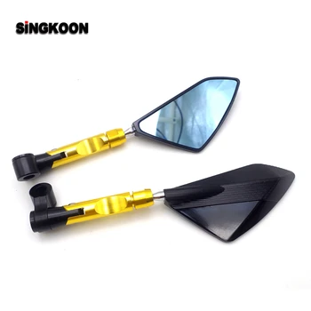 

8 10mm universal motorcycle Accessories mirrors cnc Rearview Side Mirror FOR cb300r ducati monster 1200 fz1n yamaha aerox 50