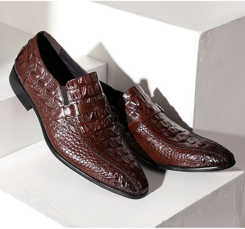 Men's Casual Shoes Handmade Men Shoes Leather Formal Dress Wedding Shoes Genuine Leather Shoes Men Loafer Moccasins Big Size 46 (7)