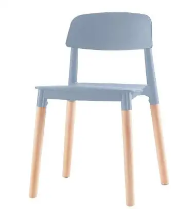 Solid wood dining chair modern minimalist household plastic backrest casual restaurant net red chair .