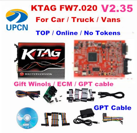 Лучшее онлайн качество A++ V2.25 KTAG 7,020 ECU программист 2,25 KESS V2 FW 5,017 V2.47 No Tokens Limited FW V5.017 2,47 - Цвет: ktag red 2.25