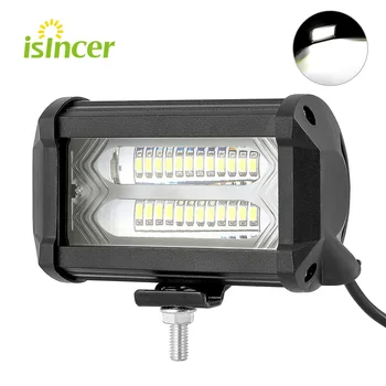 

72W Led Bar 5 inch Led Offroad Working Light Bar for Trucks 4x4 4WD SUV ATV 6000K Projector Lens Flood Beam 12V 24V