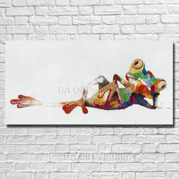 

Handpainted Frog Oil Painting High Quality on Canvas Abstractive Art Room Decorations Beautiful Picture no Framed Big Size