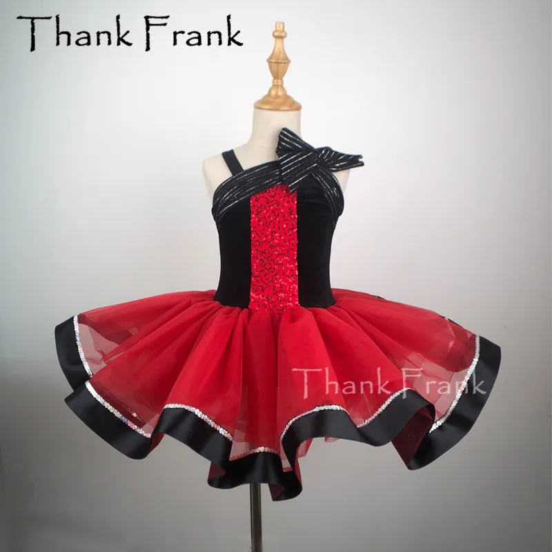 

Girls One Shoulder Ballet Tutu Dress Kids Children Sleeveless Evening Party Princess Dresses Adult Elegant Sequin Dance Costumes