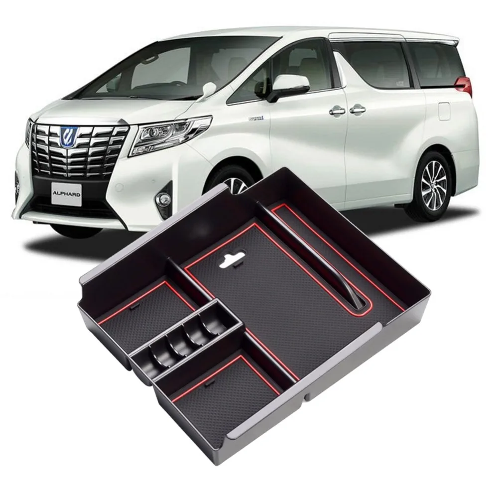 

Black Car Arm Rest Storage Box For Toyota Center 2015-2018 Console Tray Case Pallet Stowing Container Centre Console Armrest