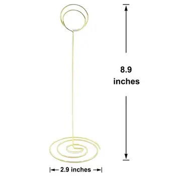 

Wire Shape Place Card Holder Stands, Table Name Number Holders, Paper Menu Picture Memo Note Photo Clip Holder Food Signs for
