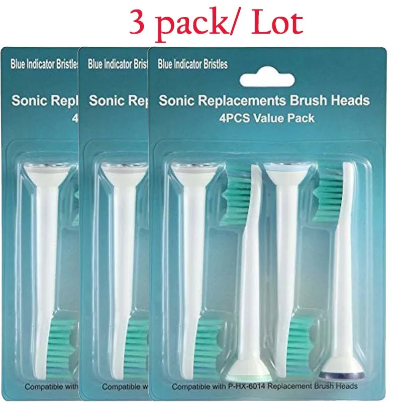 

Free shipping 3 pack Electric Toothbrush Heads Replacement Brush Heads Refill for Philips Sonicare P-hx-6014-HX3/HX6/HX9 Series