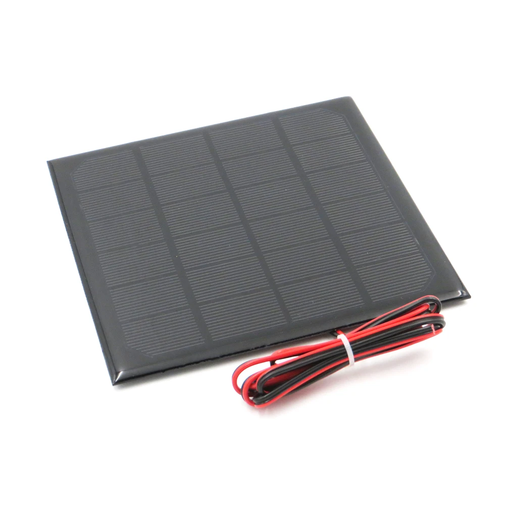 

1pc x 6V 500mA with 100cm extend wire Solar Panel Polycrystalline Silicon DIY Battery Charger Small Mini Solar Cell cable toy