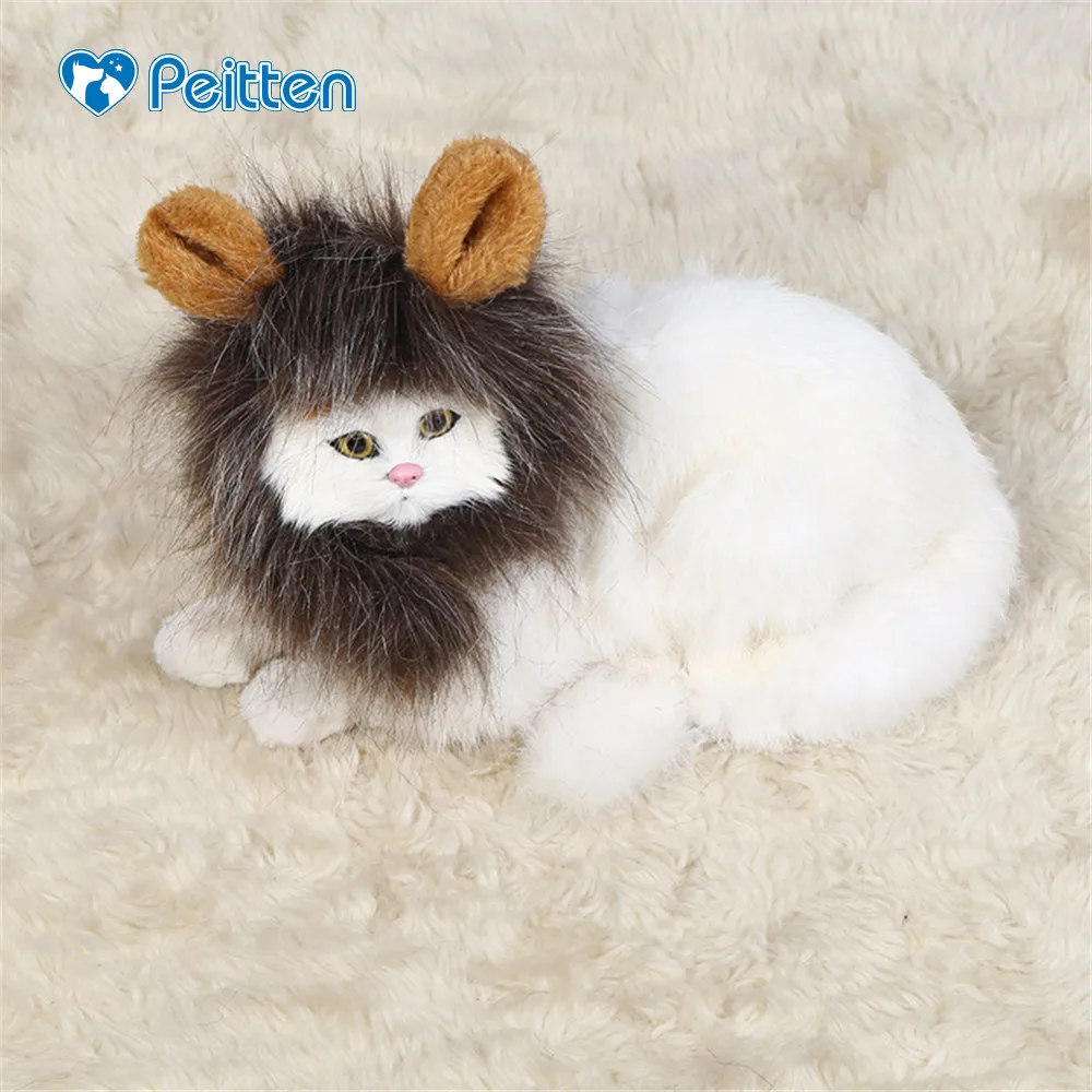 

2018 Pet Wig Cat Dog Funny Hood Smoky Gray Cosplay Costume Wig Cap Hat for Halloween Christmas Clothes Costume Dropshipping