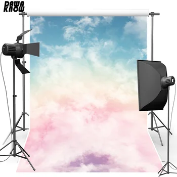 

DAWNKNOW Colorful Cloud Vinyl Photography Background For Children New Fabric Polyester Backdrops For Wedding photo studio lv132
