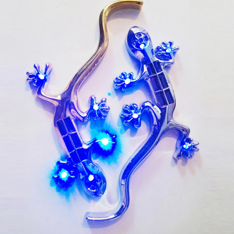 1X Wall Gecko Solar Led Caution Light Stick Gecko Warning Light Car