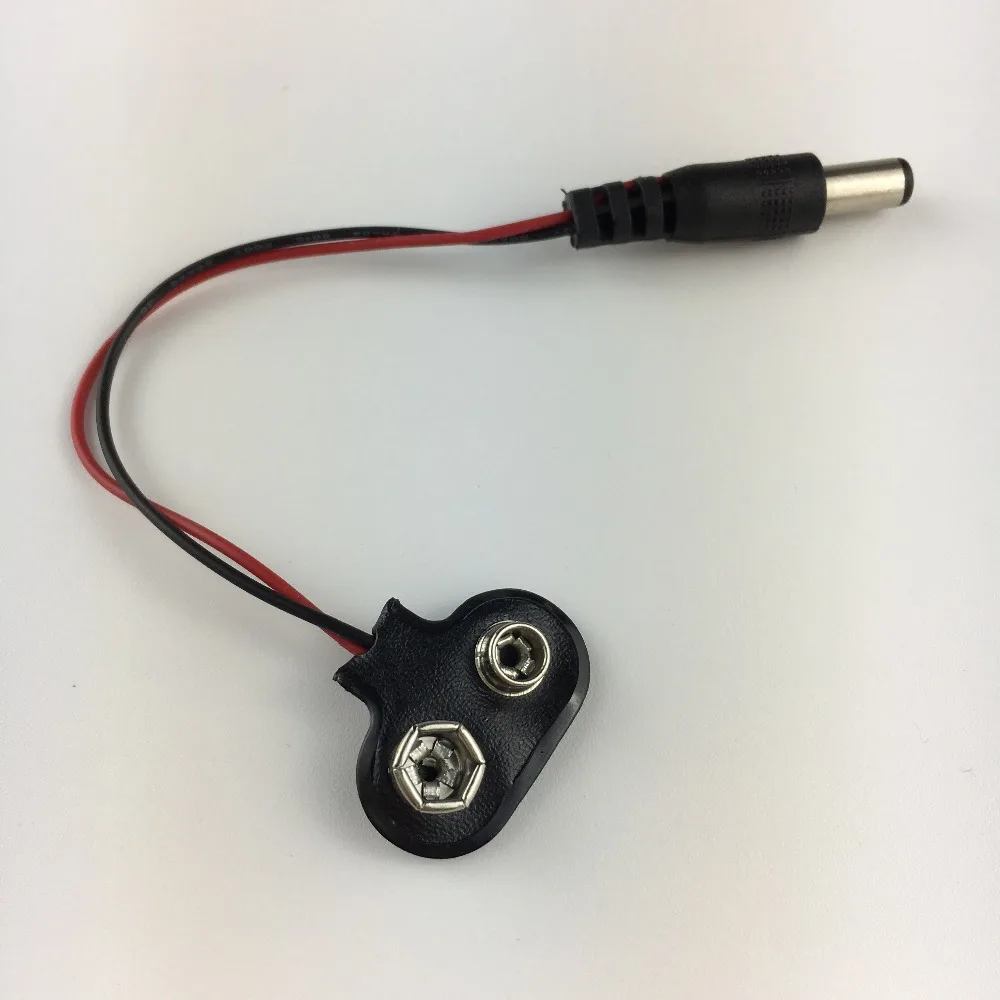 

5PCS/lot Experimental 9V Battery Snap Power Cable to DC 9V Clip Male Line Battery Adapter For Arduino Uno R3 DIY Jack Connector