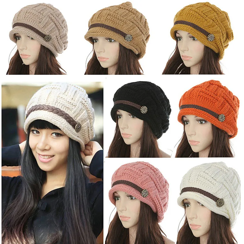 

HOT Fashion Women Ladies Winter Warm Knitted Rageared Baggy Beanie Hat oversized Braided Cap 19ING