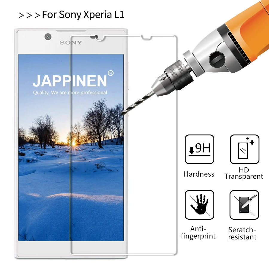 Jappinen 2.5D 9h 0 26 мм Экран протектор Закаленное Стекло для sony Xperia L1 Премиум закалённые