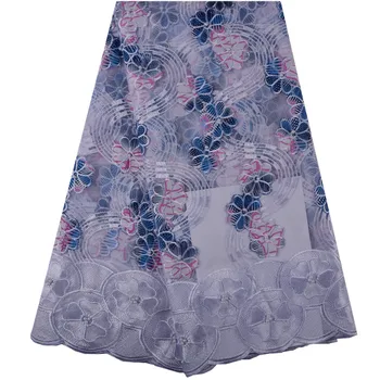 

New Arrivals African Wax Lace Fabric 2018 Latest Design Nigerian Cord Guipure Lace Beaded Wax Fabric For Wedding Dress 1005