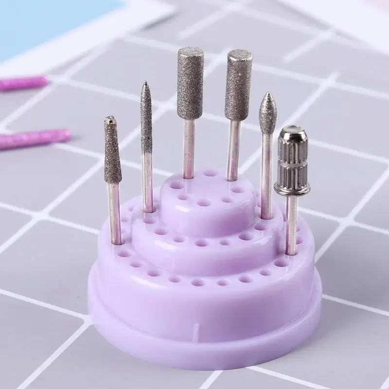 

48 Holes Nail Drill Bit Storage Box Stand Display Container Nail Case Organizer Manicure Tool Milling Manicure Accessories