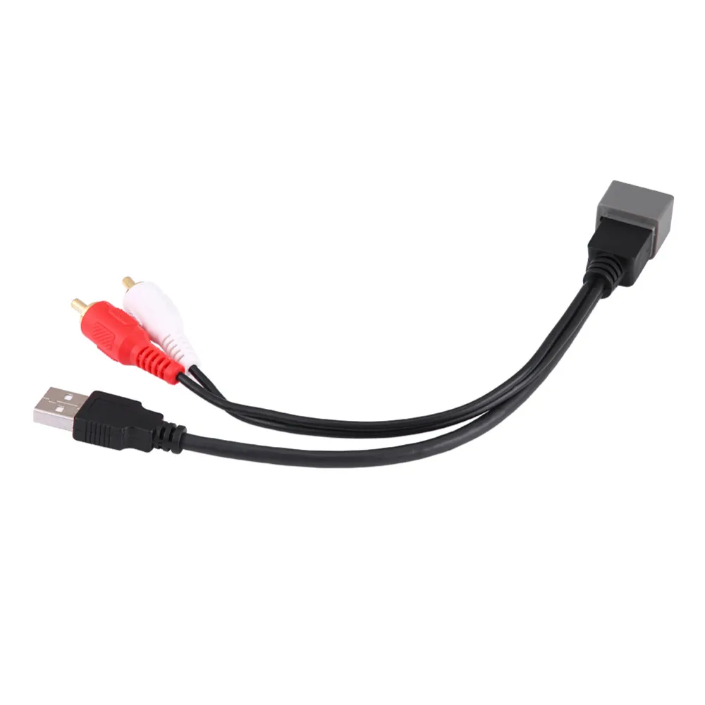 С USB 2 RCA разъем для Nissan Cube Juke Versa аудио видео USB RCA Кабель-адаптер стандартный дизайн Компактный изысканный