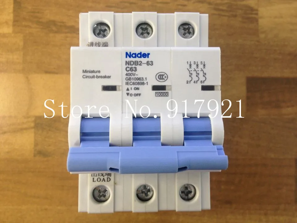 

[ZOB] Письмо NDB2-63 Nader подлинный новый C63 Мини автоматический выключатель 3P63A воздушный переключатель-5 шт./лот