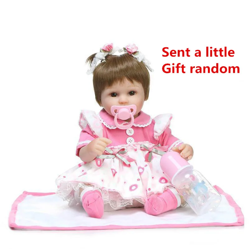 

40cm Reborn Baby Silicone Doll Simulation Soft Doll Toy Baby Handmade Doll Reborn Toddlers Lovely Girl Toys For Children #ED