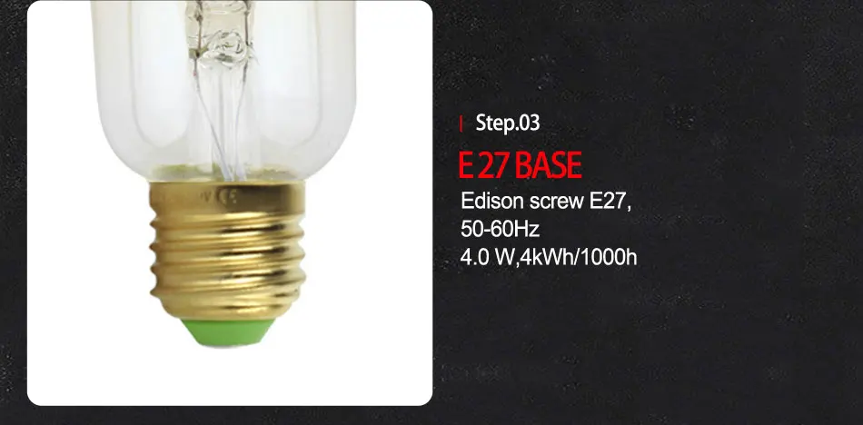 Grande do Vintage Lâmpada de Calor Ps35 e a110 Tamanho Decoração da Lâmpada Led Filamento da Lâmpada Led Edison Lâmpada Gigante Macio 4 w 220 v Brilho 12 led filament