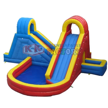 

Family small inflatable water slide Rear garden small water park durable and wearable