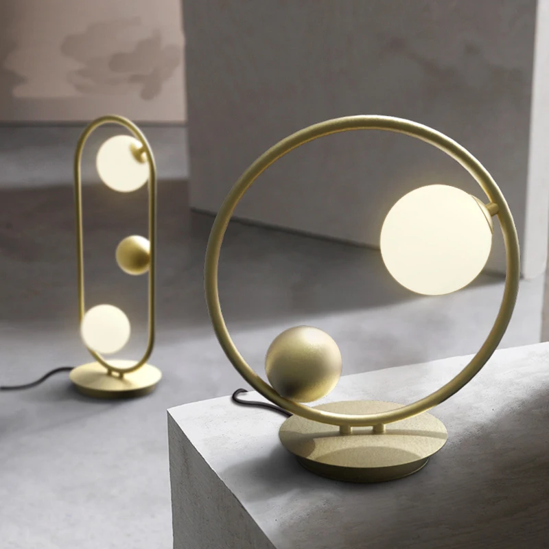 

Post-modern simple glass ball table lamps for living room Led Bed lamp bedside light table light lamps Tafellamp bedroom