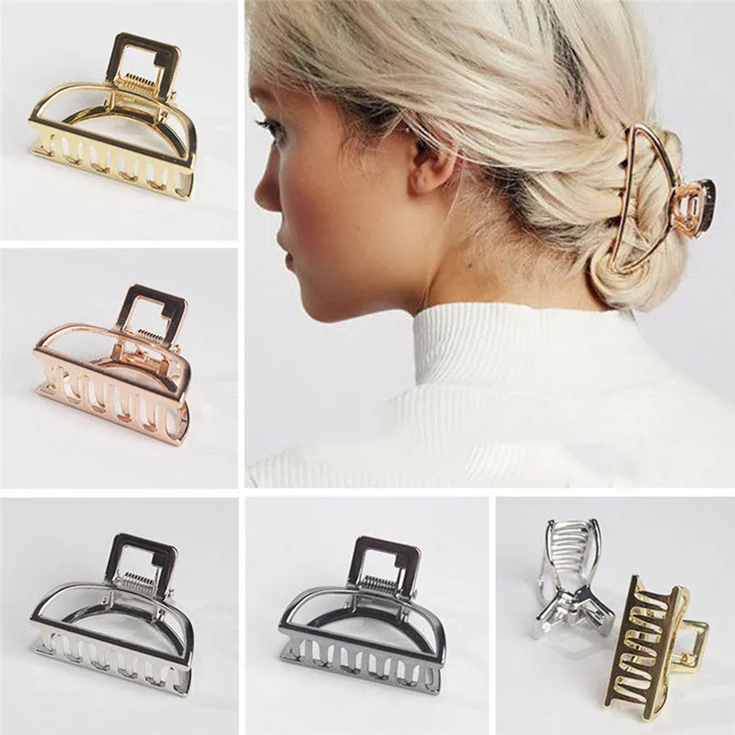 

2019 New Fashion Ladies Large Hair Claw Women Girls Style Side Hair Clip Hollow Accessories hair clip S1