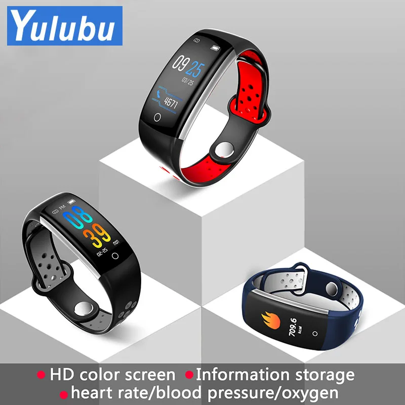 

Yulubu Hot Q6 Smart Bracelet Fitness Tracker Wristband SleepTracker Waterproof IP68 Activity Tracker Smart band for Android IOS