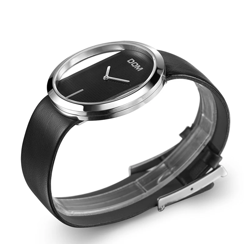 DOM Watch Men Women Watches Nylon Strap Quartz Clock Transparent Wrist Watch Gift reloj hombre horloges 3