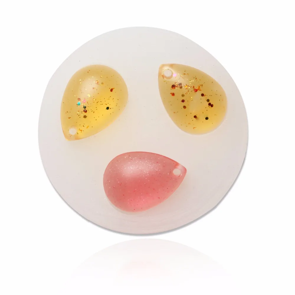 

Facemile 1PCS 3 Holes 3D Waterdrop Silicon Mold Mould Resin Jewelry Making DIY Craft Cake Mold Chocolate Ice Jelly Mold