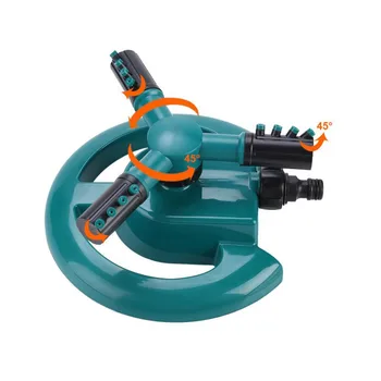 

Automatic Lawn Irrigation Watering Nozzle 360 Degree 3 Arm Rotating Sprinkler Hose Pipe Connect Agricultural Irrigation System