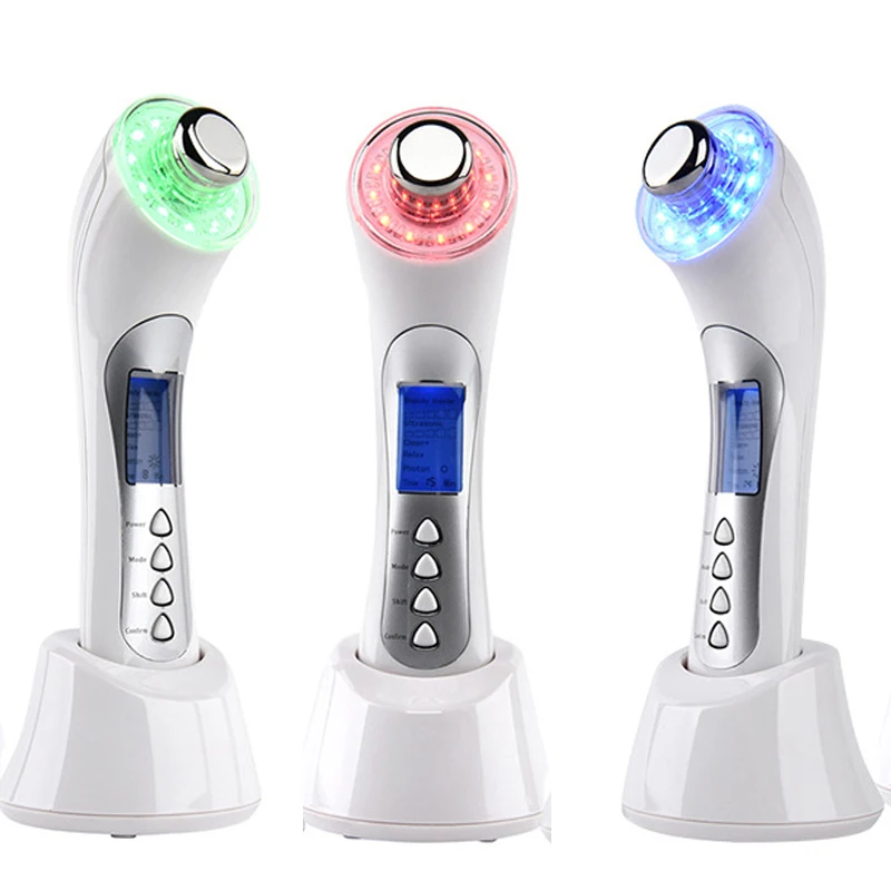 

Galvanic Current Ultrasonic Ionic Facial Cleanser Bio Photon Skin Collagen Stimulator Skin Lifting Firm Tighten Beauty Machine