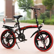 16-inch folding mountain bike 21 speed mountain bicycle double disc brake bike New folding mountain bicycle Suitable for adults 16-inch folding mountain bike 21 speed mountain bicycle double disc brake bike New folding mountain bicycle Suitable for adults
