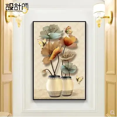 

Corridor aisle painting wall decoration painting modern minimalist living room hotel painting vertical single mural-17