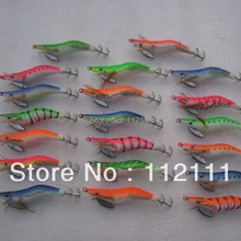 20 шт. приманки в виде кальмаров(2,0#) базовый уровень завод, кальмарный крючок, 8 см. 7 г. Добро пожаловать на заказ), случайный цвет смешанный