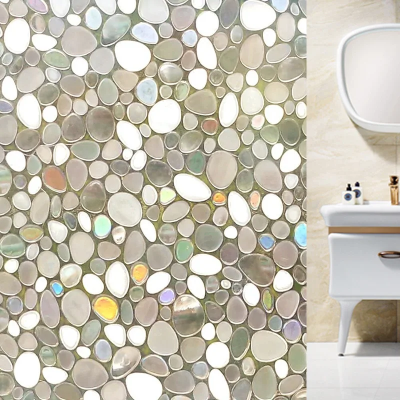 

XUNZHE 45*100CM 3D pebbles PVC Frosted Glass Screen Protector Window Sticker Bedroom Bathroom Self Adhesive Film Home Decorative
