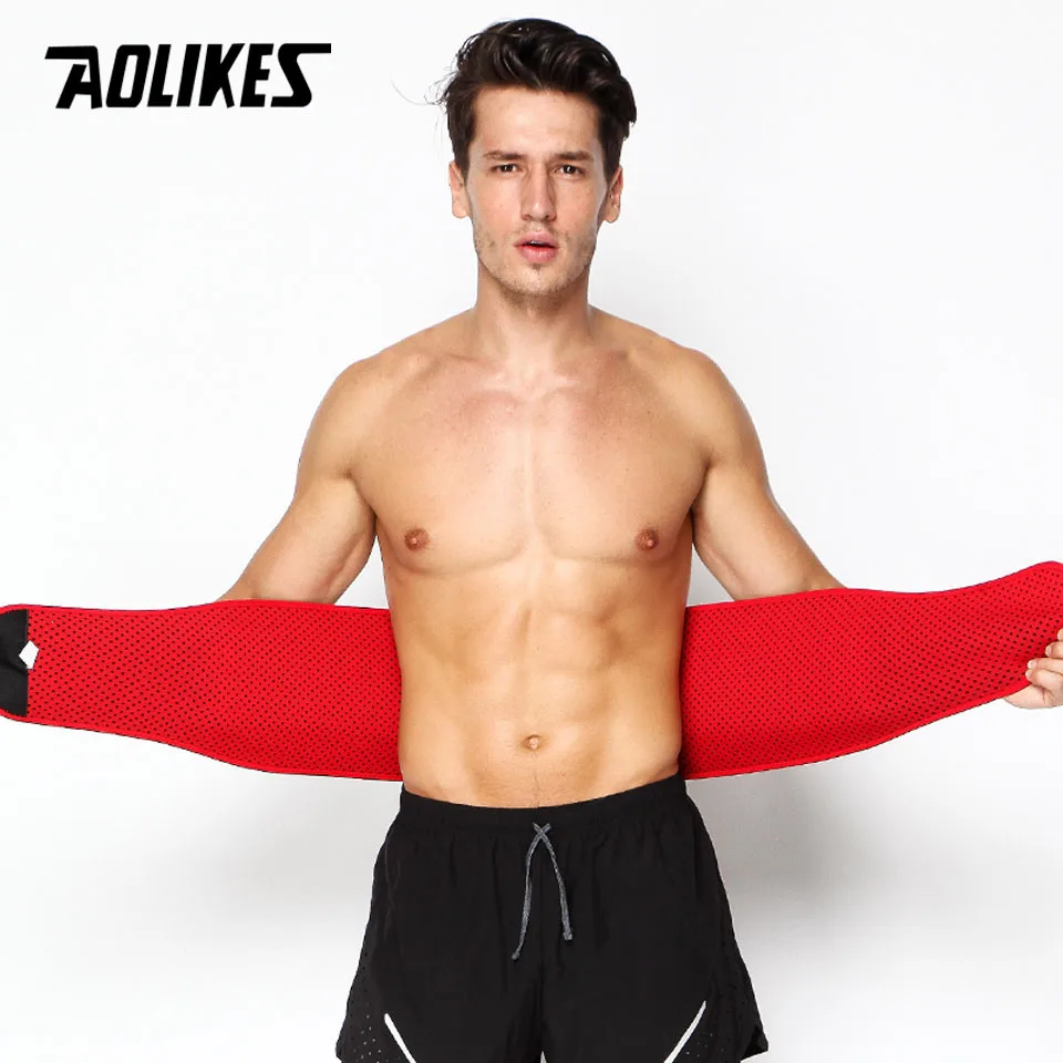 AOLIKES 1 шт. дышащий спортивный, под давлением сзади на талии Поддержка размера плюс эластичная Фитнес Бодибилдинг бандаж пояс для тяжелой атлетики