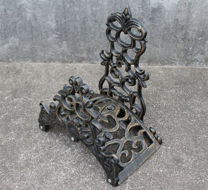 Garden Wall Mounted Hose Holder, Cast Iron Hose Hanger Garden Home Decor Iron Crafts Free Ship