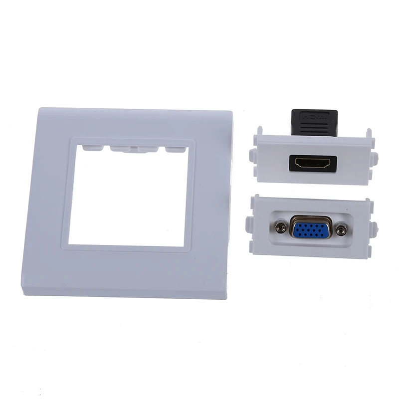

Female HDMI VGA Socket Jack Outlet Component Composite Video Wall Panel Plate
