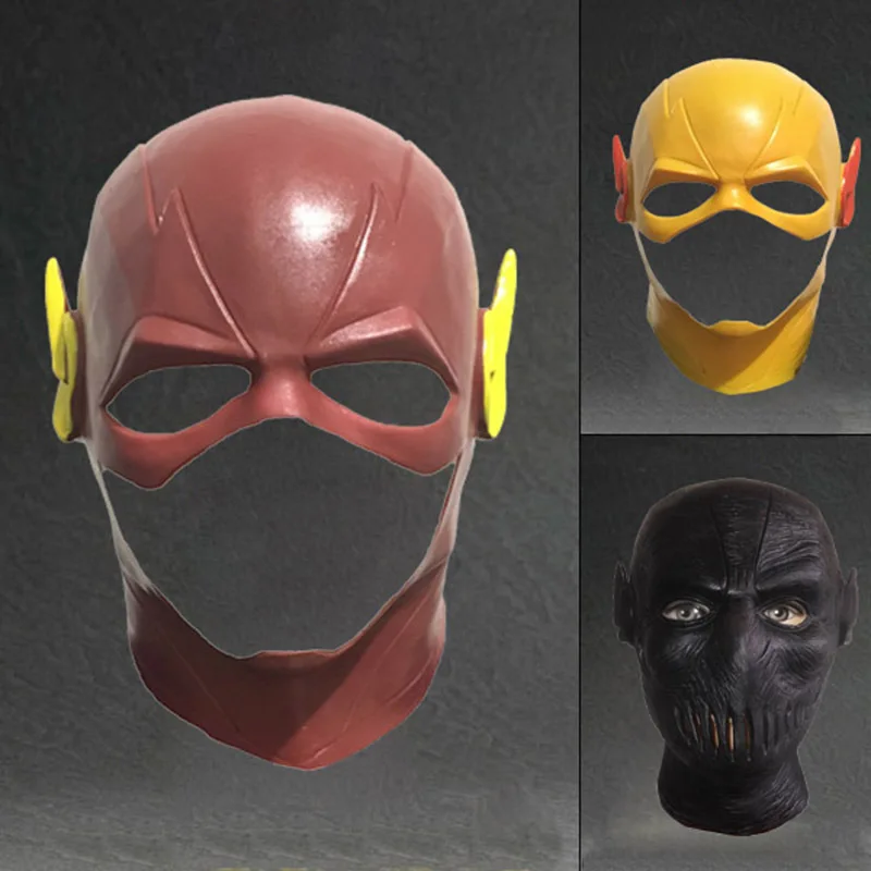 

1Pcs Movie Theme Mask THE FLASH Flash Mask Flash ZOOM Headset DC Superhero Latex Mask
