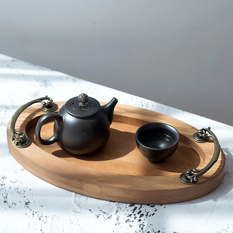 

Creative Retro Wedding decoration wood Cake pan saucer Dessert table Cake display stand Round tray Home storage decoration