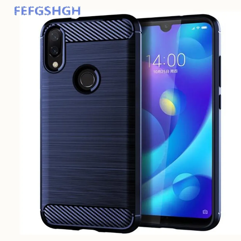 Чехол из углеродного волокна для Xiaomi Mi Play резиновые силиконовые чехлы телефонов