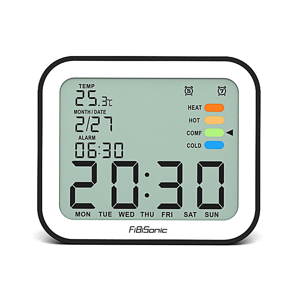 ЖК-цифровые будильники с функцией повтора времени, настольные часы-будильник с температурным календарем, подсветкой, электронные настольные часы