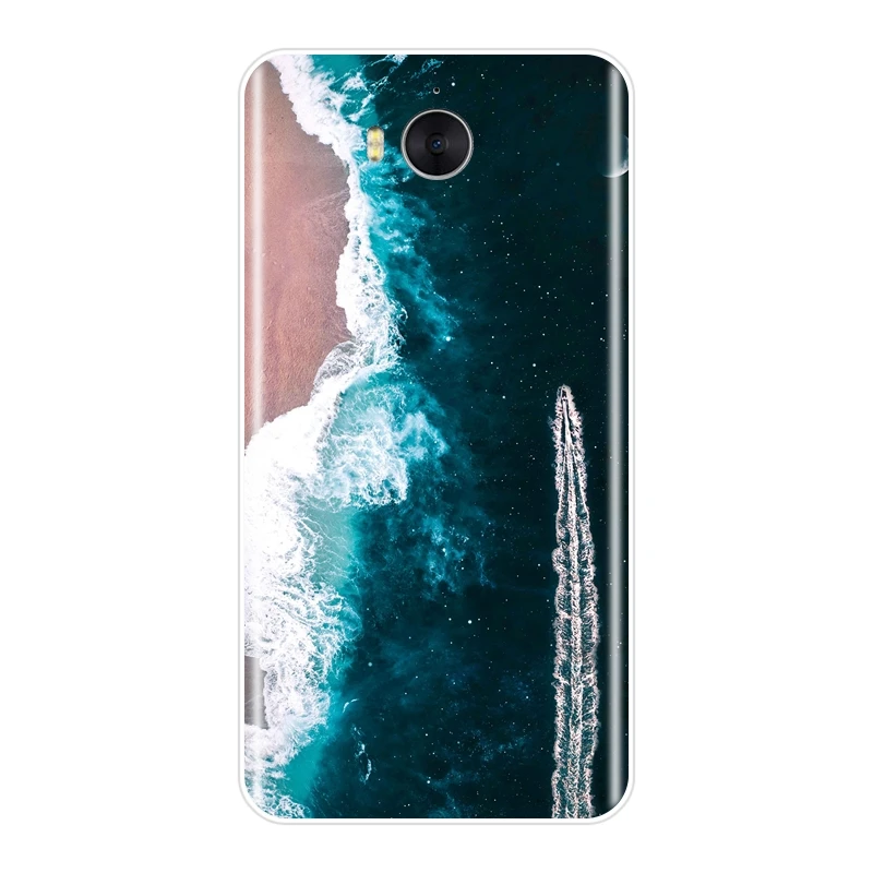 Для huawei Y3 Y5 Y6 II Y7 2017 Pro силиконовый чехол для телефона волны океана мягкая задняя