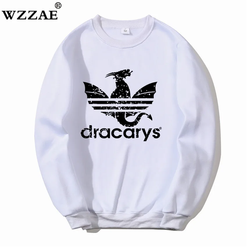 

Dracarys Vintage Style Hoodies 2019 New Daenerys Drogon Fire Printed Hoody Sweatshirt For Man Fleece Jumper Pullovers
