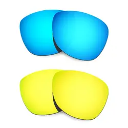 HKUCO для Frogskins Солнцезащитные очки поляризованные линзы Сменные синий/24 К золото 2 пары