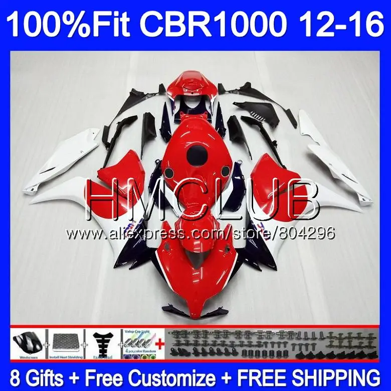 

Injection For HONDA CBR1000 RR 2012 2013 2014 2015 2016 74HM.9 CBR 1000RR 1000 RR CBR1000RR Red white ! 12 13 14 15 16 Fairing
