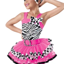 Детское леопардовое балетное платье для танцев; женская сценическая одежда для выступлений; оригинальная одежда; Новинка